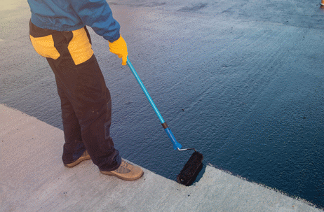 resealing a flat roof
