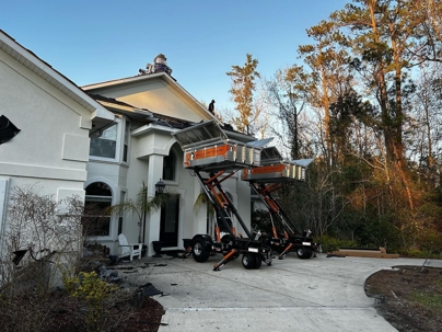 Equipter lift for working on roofs