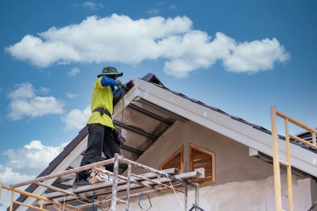 roofer installing a new roof